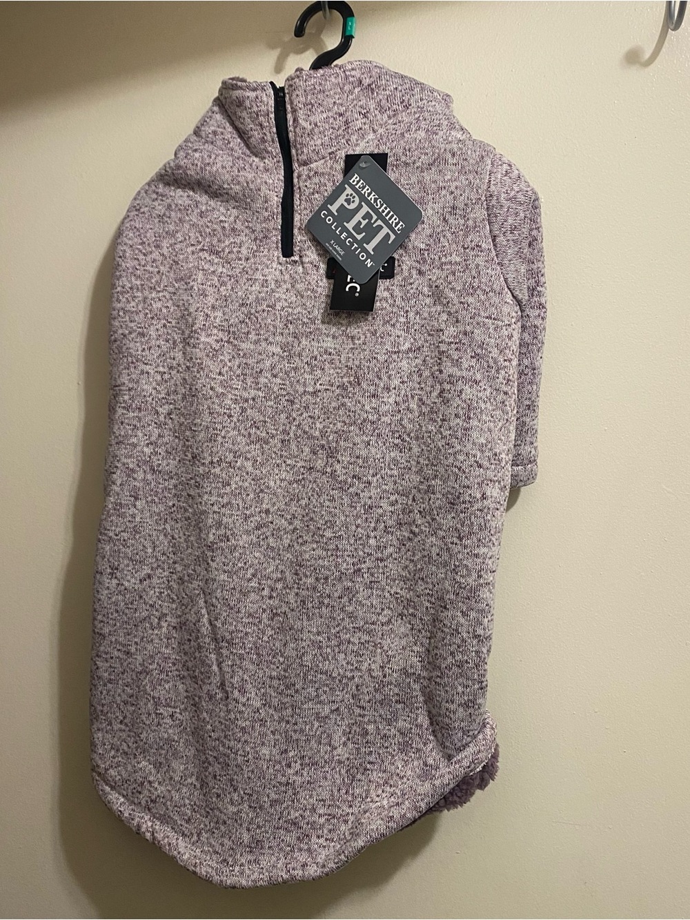 Berkshire Pet Collection XL  Polartec Dog Sweater Fleece Purple White NWT New